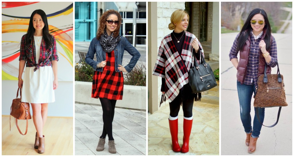 plaid, buffalo plaid, poncho, fringe cardigan, Forever 21, puffy vest, tartan