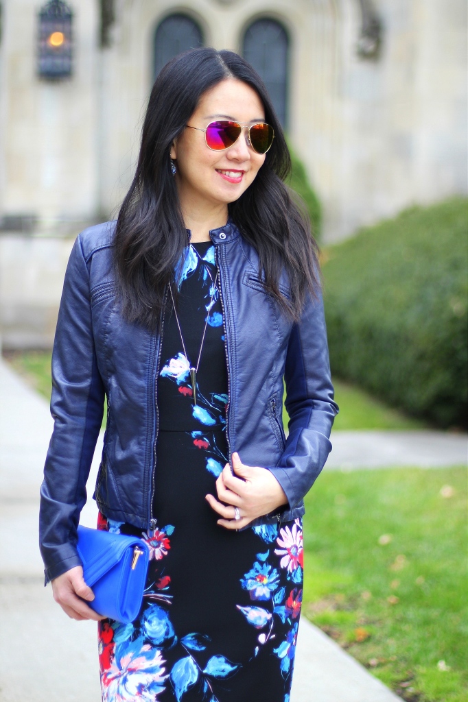 Outfit Highlight: Floral and Leather - My Rose Colored Shades