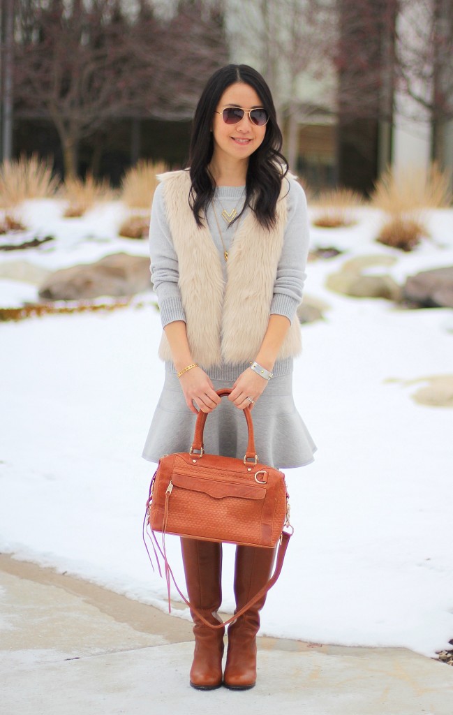 Outfit Highlight: Fur, Flare & Fitted Boots - My Rose Colored Shades