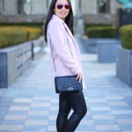 Outfit Highlight: A Pink Coat and a Quilted Bag