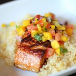 Recipe Highlight: Slow-Roasted Chipotle Salmon with Pineapple Rice and Mango Salsa